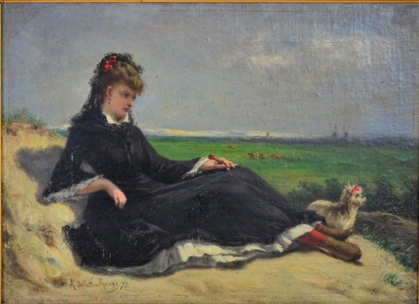 Amable Gabriel de la Foulhouse  Huile sur toile marouflée  XIX ème