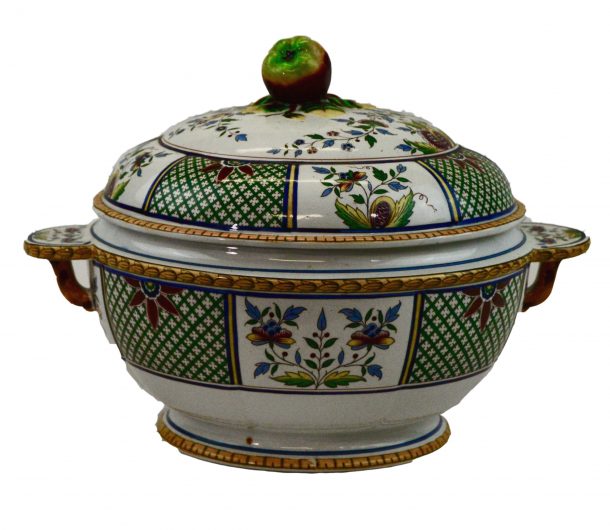 Soupière faience de Sarreguemines "Montmorency"  Fin XIX ème