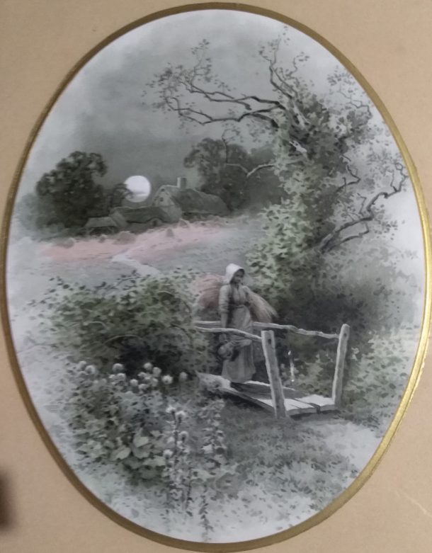 Paysage de campagne Série de quatre "Aquatinte" XIX ème