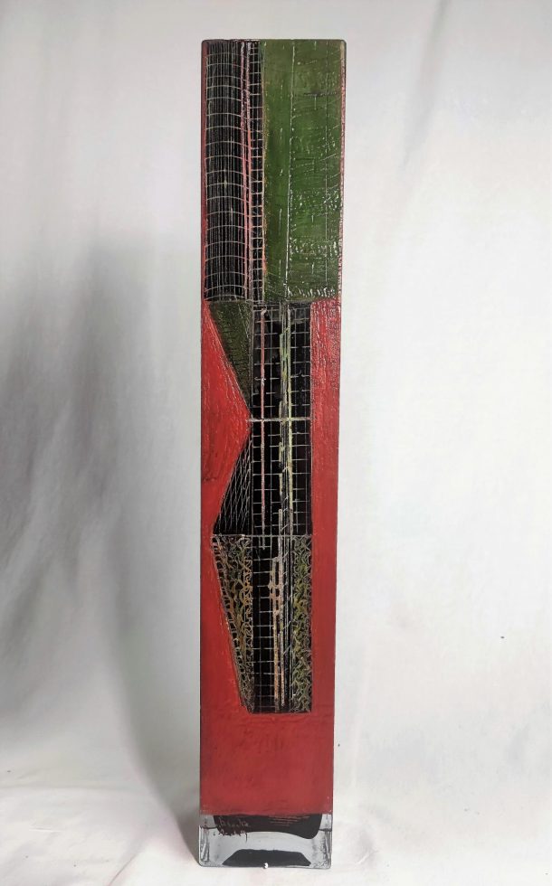 VASE CUBISTE Par A. RIECKE (XXe siècle) 60 cm