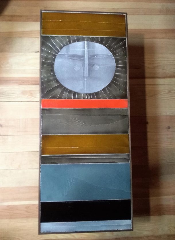 Table basse "Soleil" céramique de Roger Capron Vallauris XX ème