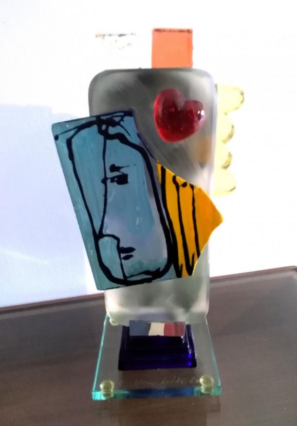 Jean-Paul VAN LITH (1940) Sculpture Totem éclairant - 2001