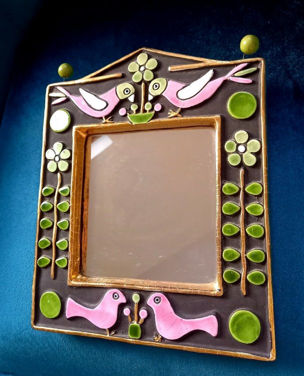 Mithé Espelt Miroir en céramique  (1923-2020).