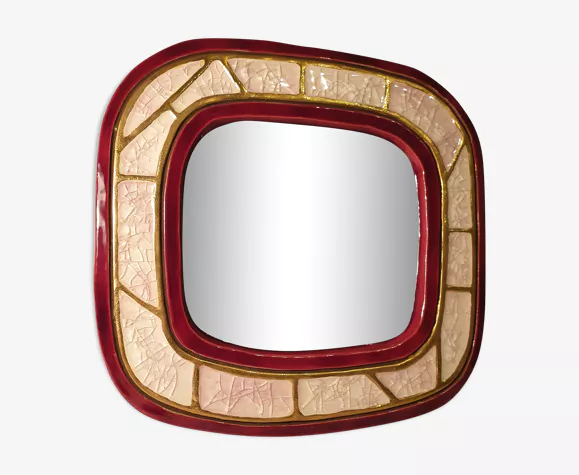 Mithé ESPELT (1923 - 2020)  Rare miroir constructiviste ou Borneo Circa 1957....