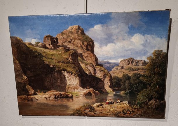 TABLEAU VALLEE EN ITALIE SIGNE PIERRE THUILLIER XIX eme SIECLE