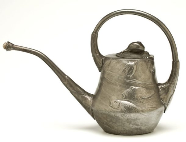 Kayserzinn "Hugo Leven" Arrosoir pour orchidées vers 1897 en étain  Art Nouveau