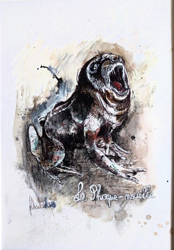 Fabien HAREL Dessin original sur papier XXème