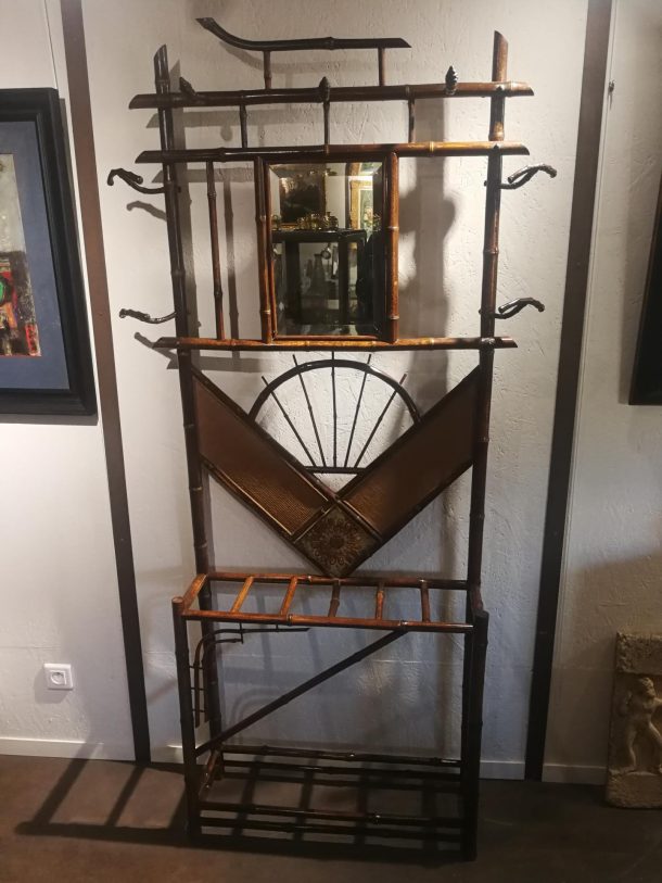 PORTE MANTEAUX CHAPEAUX  EN BAMBOU DEBUT DU XX SIÈCLE .